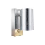 Nordlux Tin Vägglampa Metall och Glas Grå | 76mm - IP54 - Passande för GU10 - Rörelse- och Ljussensor 