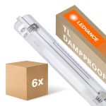 Flerpack 6x Ledvance LED Allmänbruksarmatur Vattentät Fukttät Armatur Performance | Passande För 2x150cm LED Rör