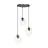 Emibig Pendellampa Istar Stål Svart | Passande för 3x E27 - Max 10W